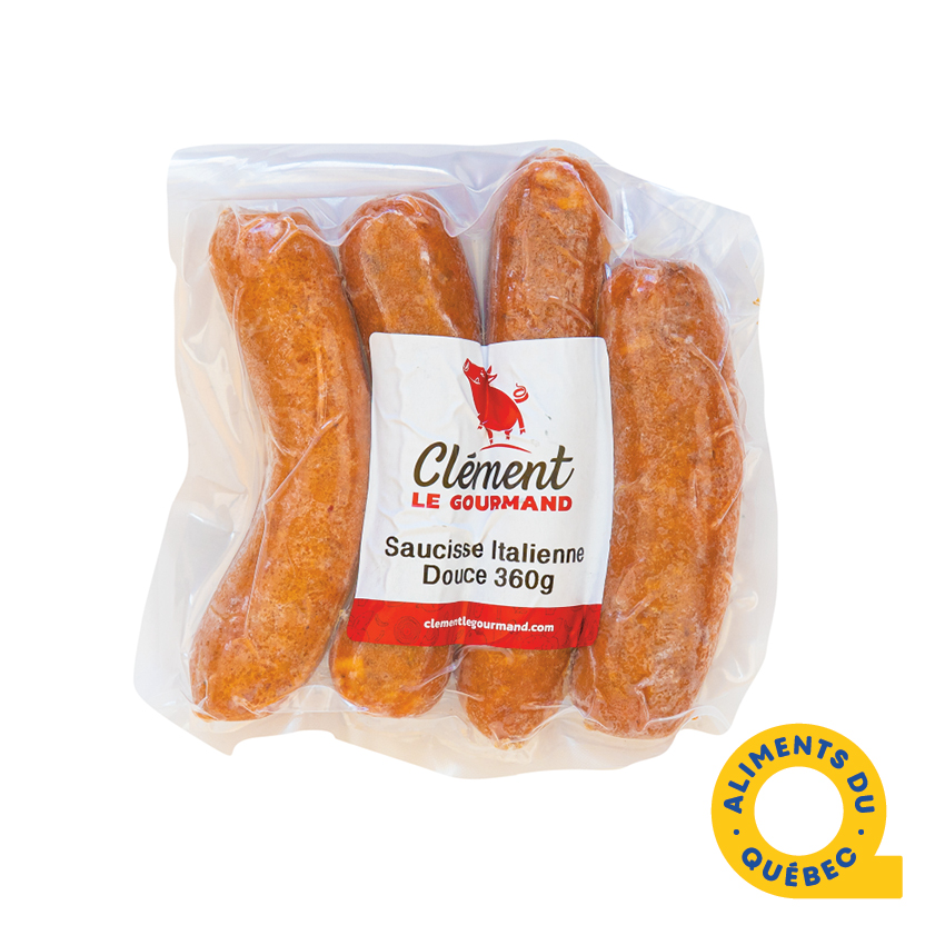 Grosses saucisses Italienne Douce Préemballé 6x4un