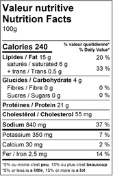 [22908] Galette de boeuf cuite à l'oignon congelée 48x85g